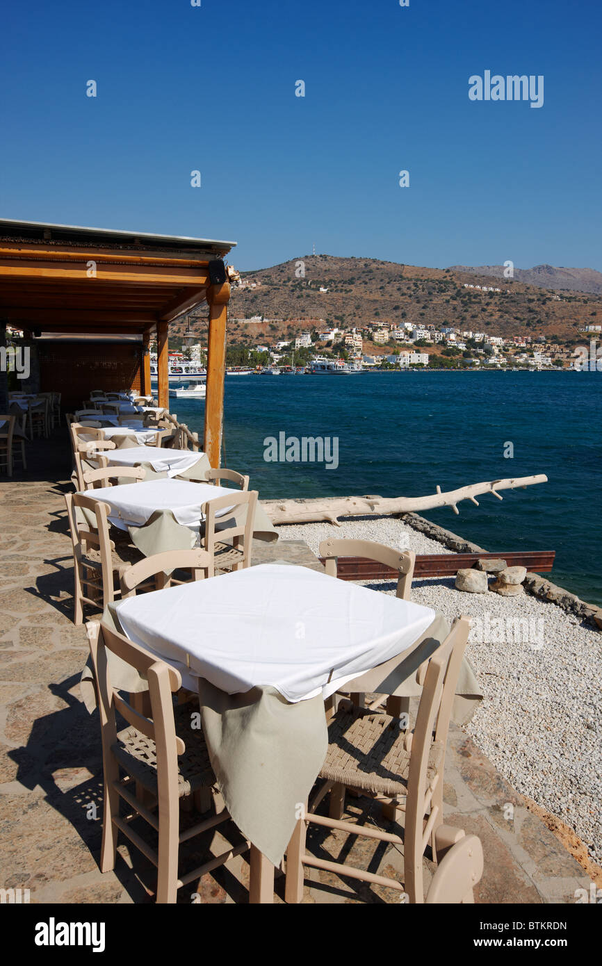 Villaggio di Elounda. Creta, Grecia. Foto Stock