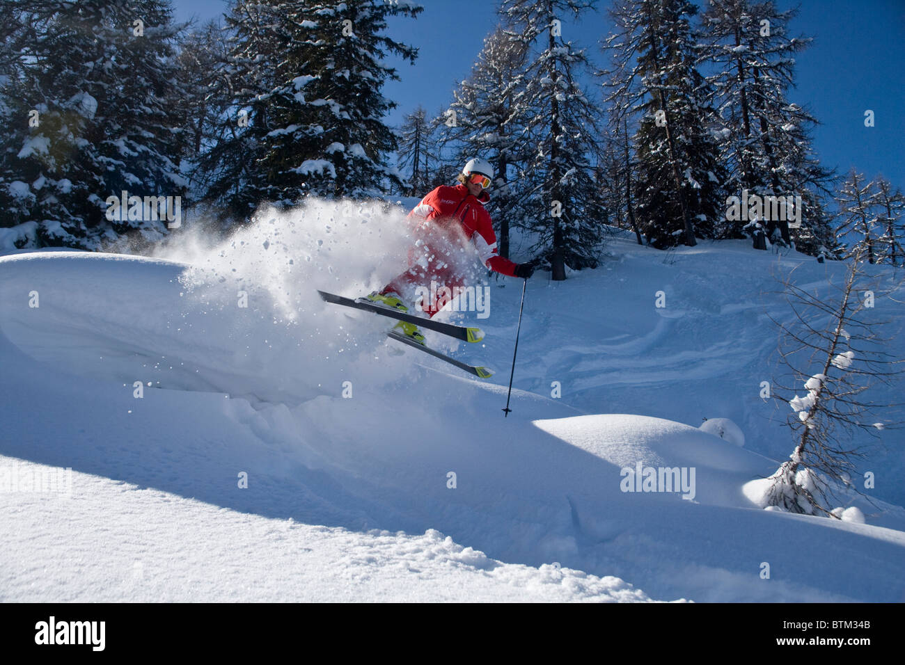 Sci; free riding Foto Stock