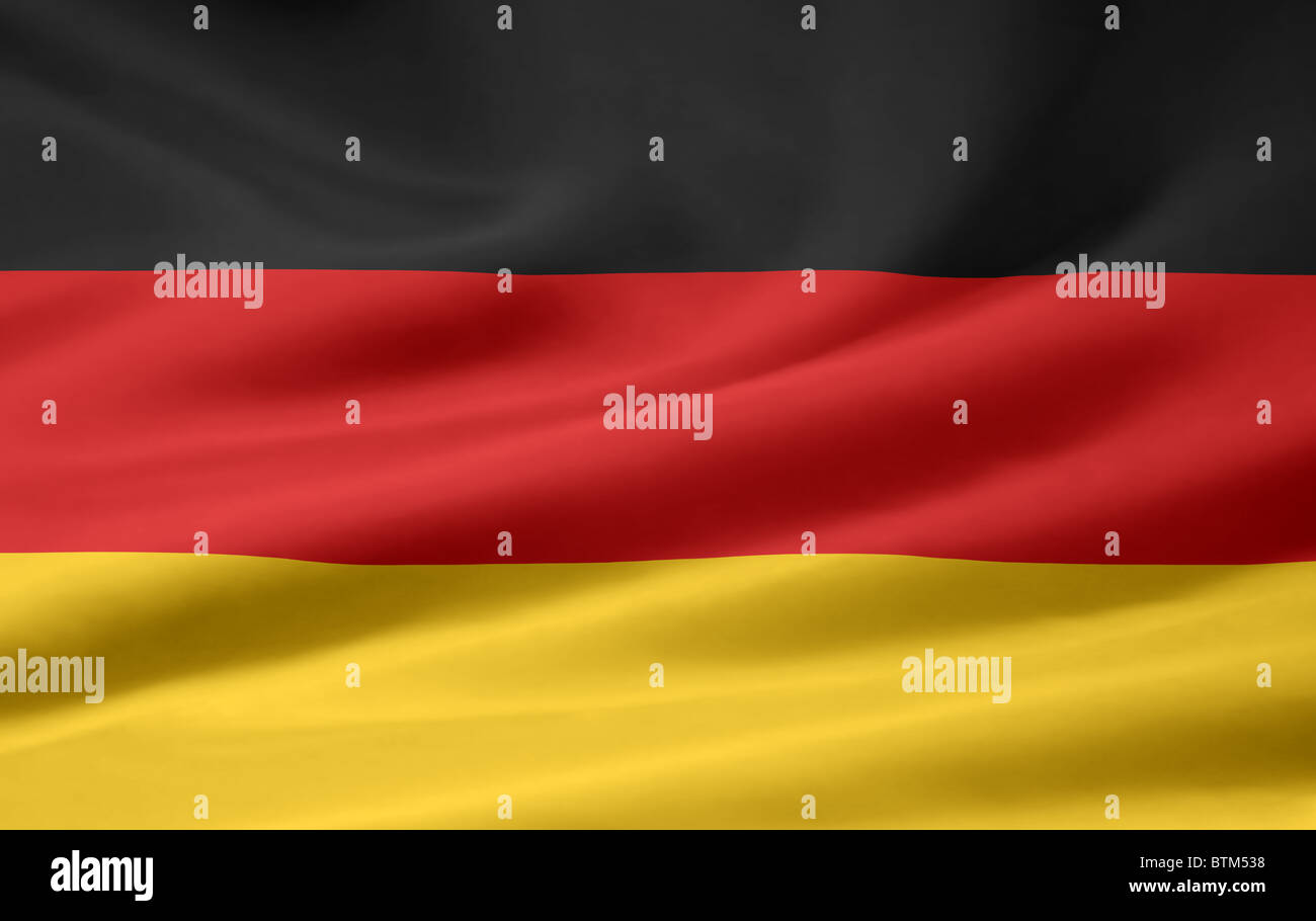 Alta risoluzione bandiera della Germania Foto Stock