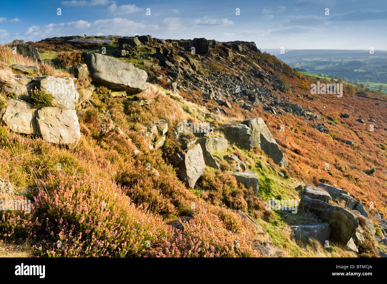 Baslow Edge, Parco Nazionale di Peak District, Derbyshire, England, Regno Unito Foto Stock