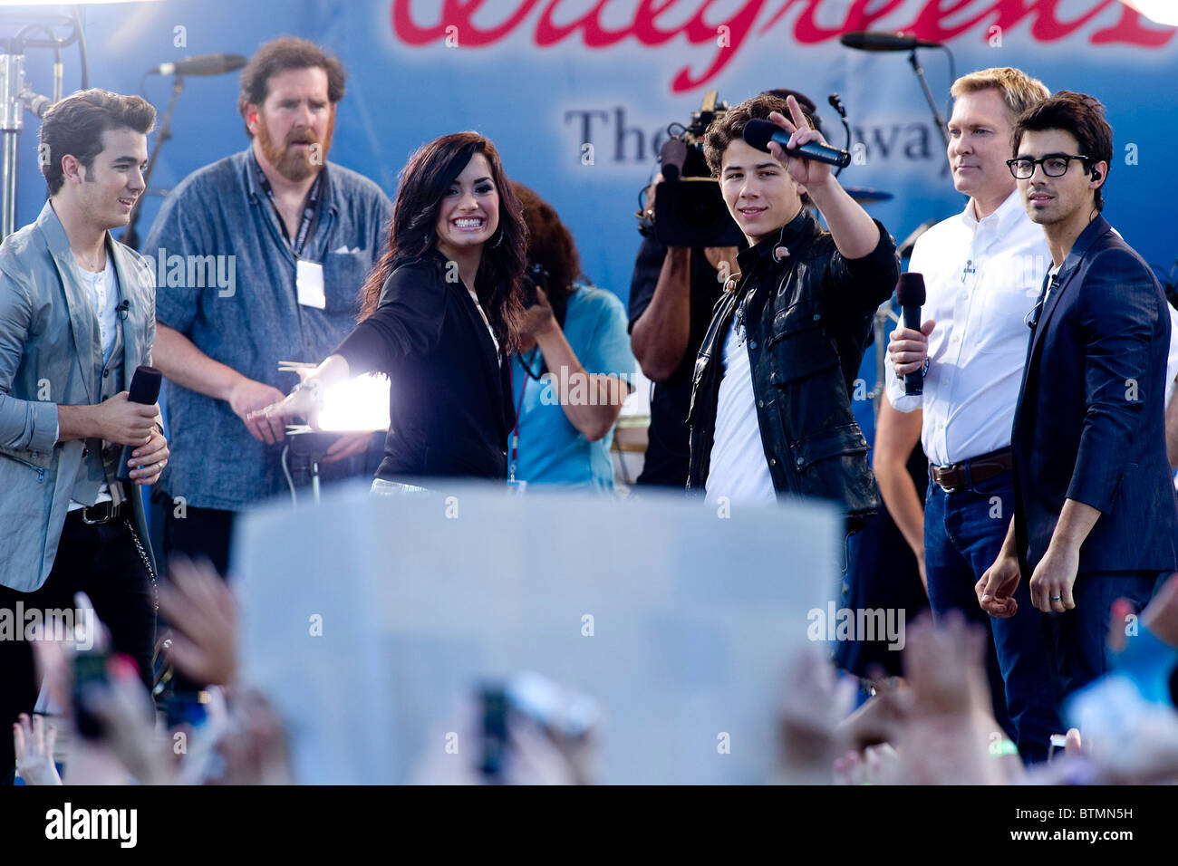 Good Morning America GMA Serie di concerto con i Jonas Brothers Foto Stock
