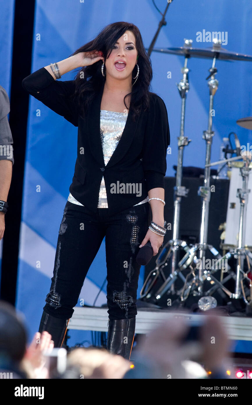 Good Morning America GMA Serie di concerto con i Jonas Brothers Foto Stock