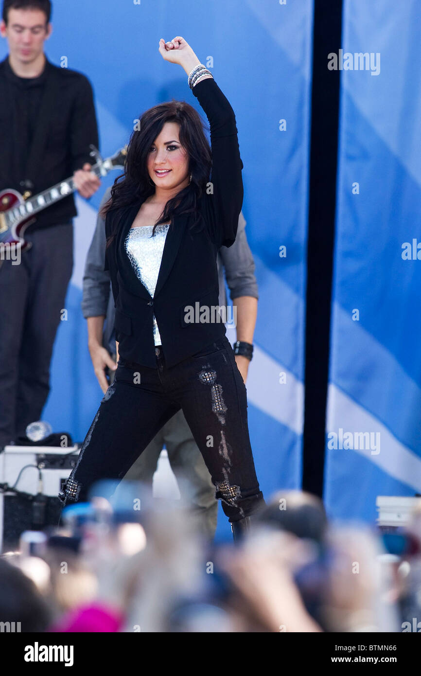 Good Morning America GMA Serie di concerto con i Jonas Brothers Foto Stock