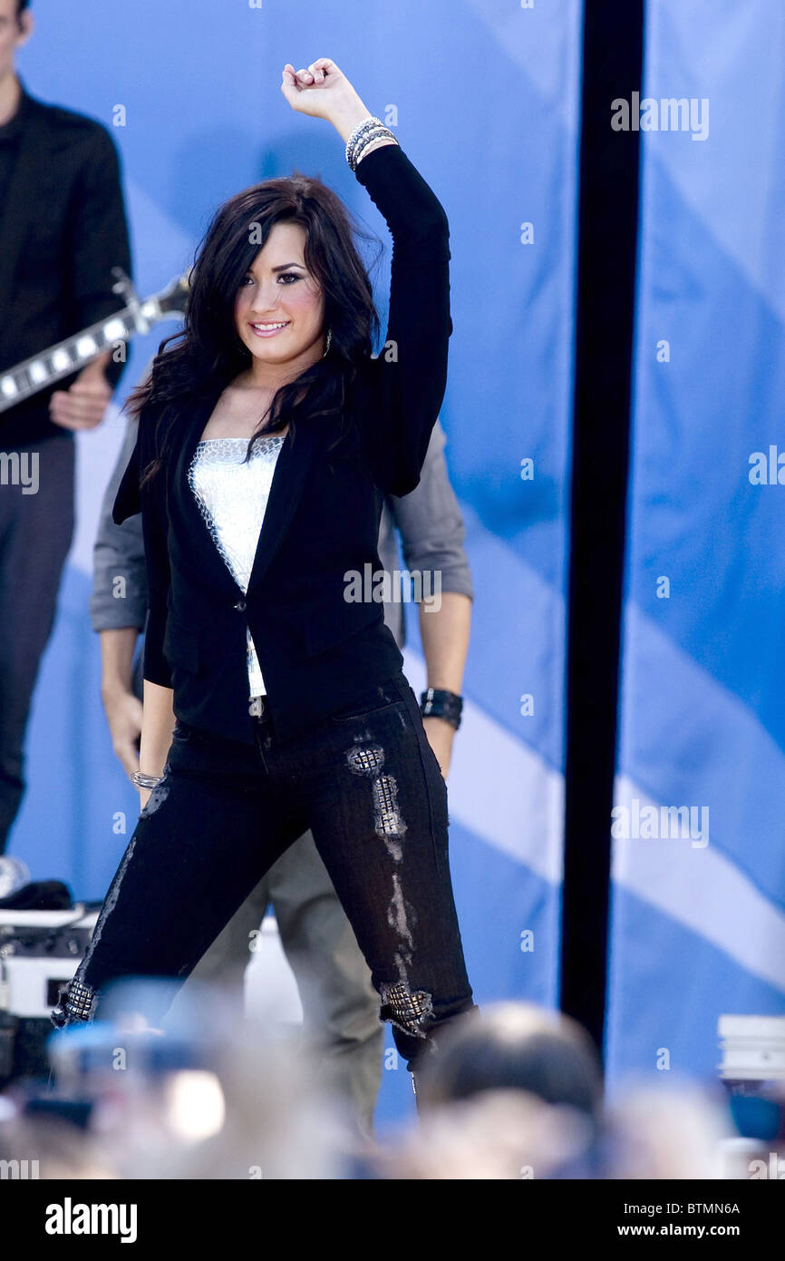 Good Morning America GMA Serie di concerto con i Jonas Brothers Foto Stock