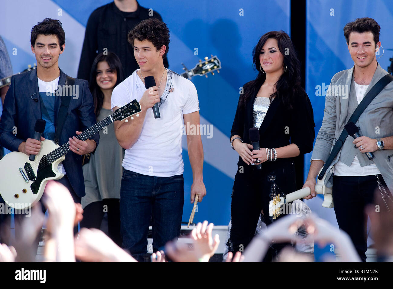 Good Morning America GMA Serie di concerto con i Jonas Brothers Foto Stock