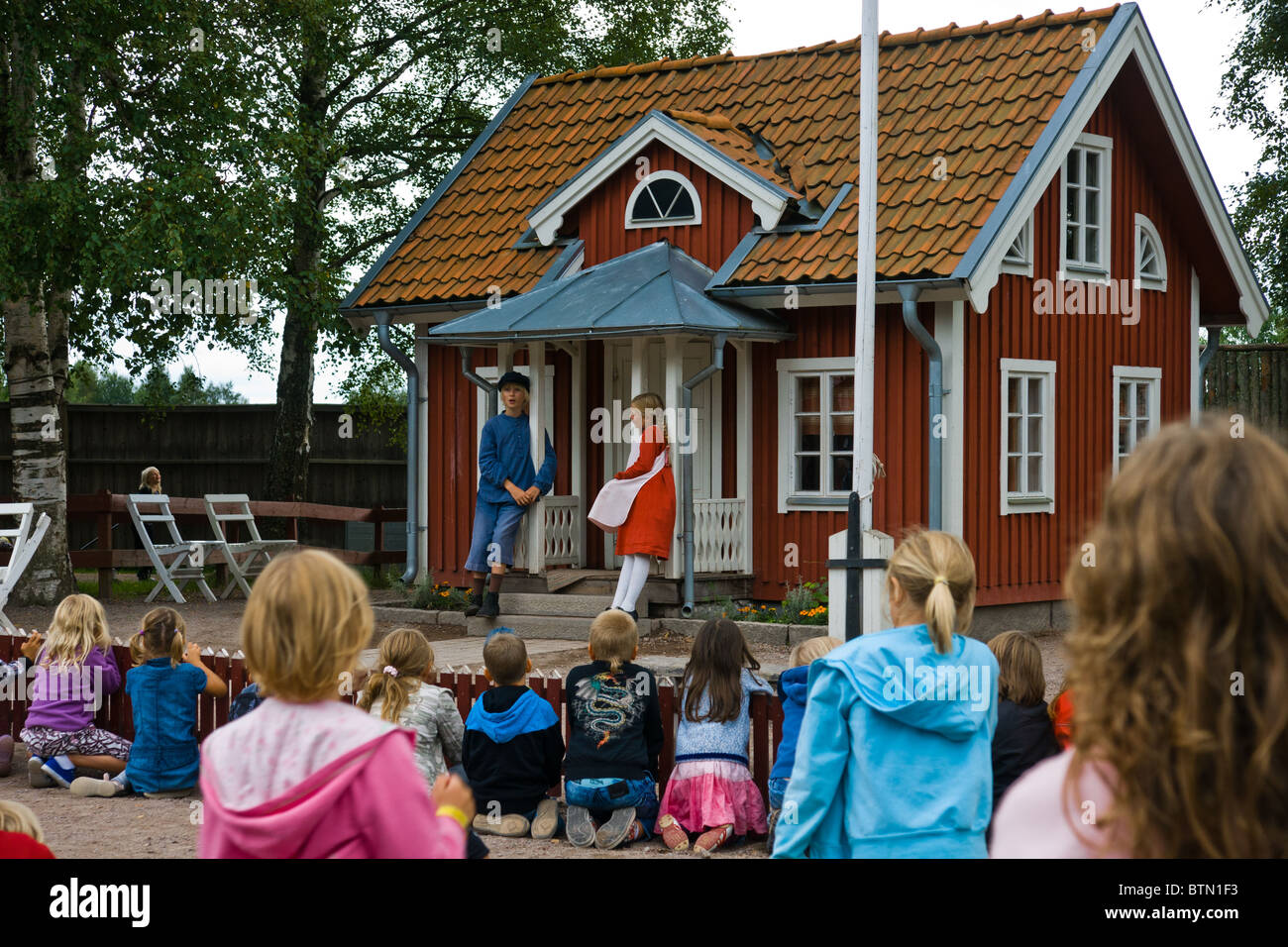 I racconti di Astrid Lindgren è presentato in Themepark Astrid Lindgrens World in Vimmerby Svezia Foto Stock