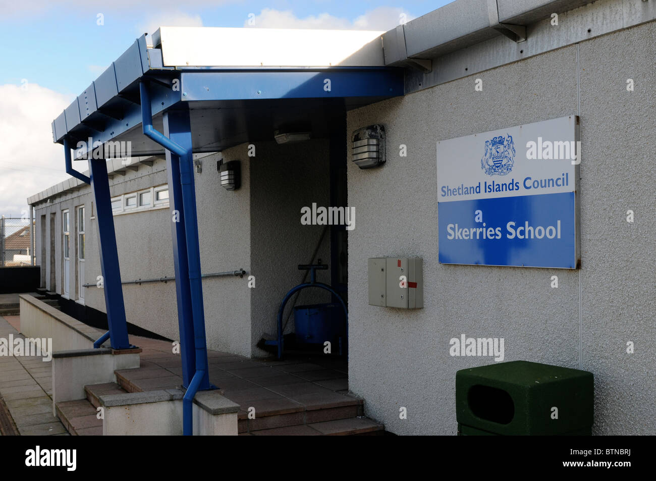 Out Skerries School una delle scuole più lontane nel Regno Unito Foto Stock