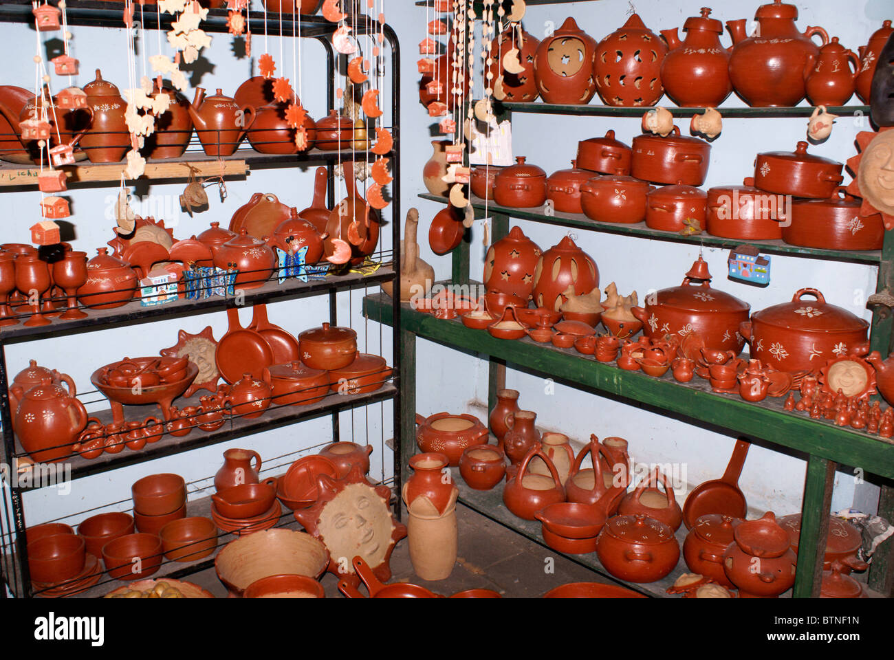 Ceramica di terracotta di Lenca in vendita in Honduras, America Centrale Foto Stock