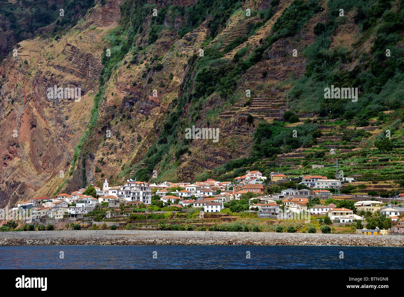 Il Jardim do Mar costa sud-ovest Madeira Portogallo Foto Stock