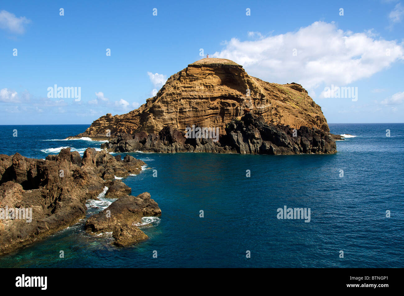Mole Isola Porto Moniz Madeira Portogallo Foto Stock