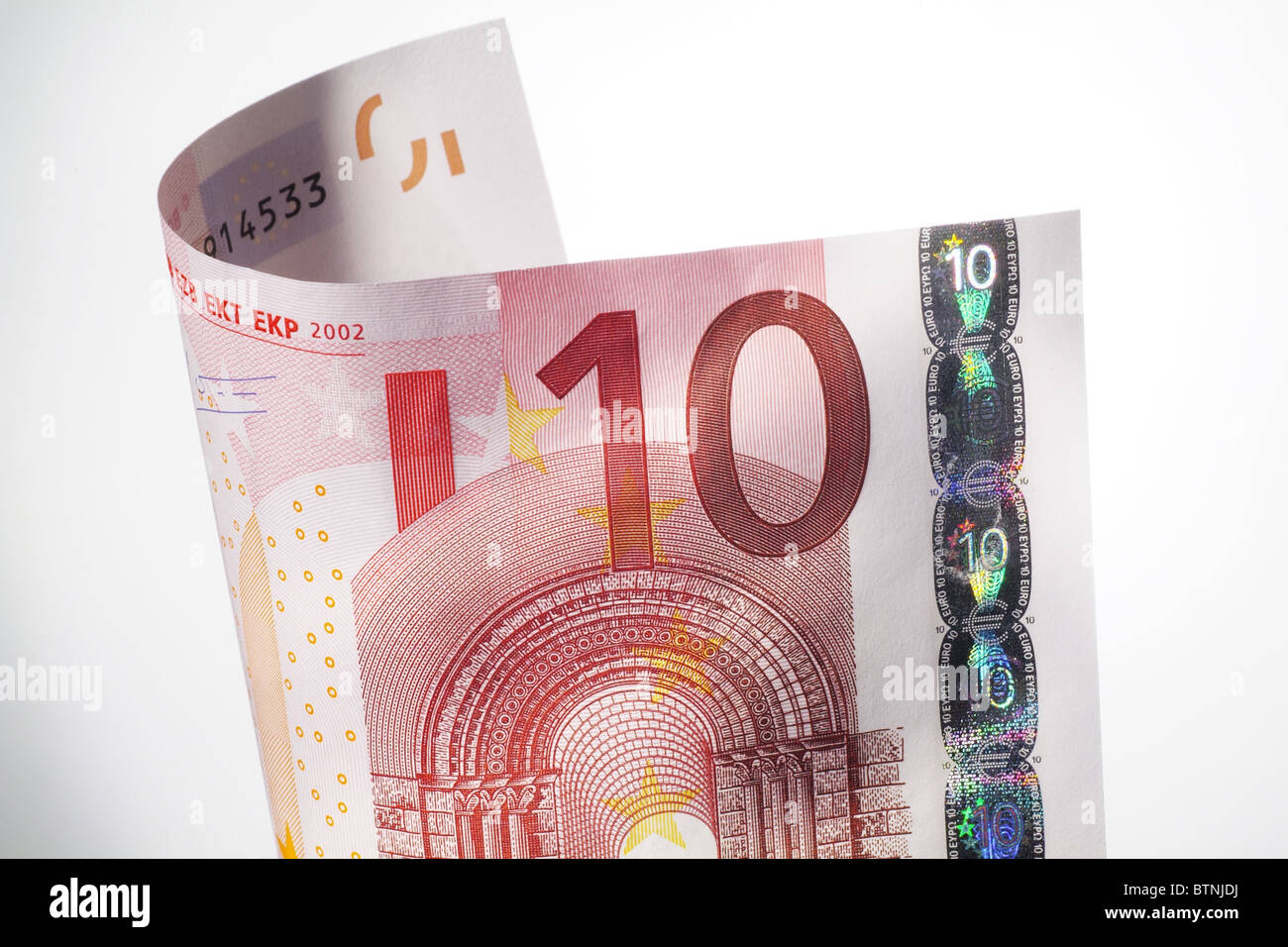 Una banconota da dieci Euro Foto Stock