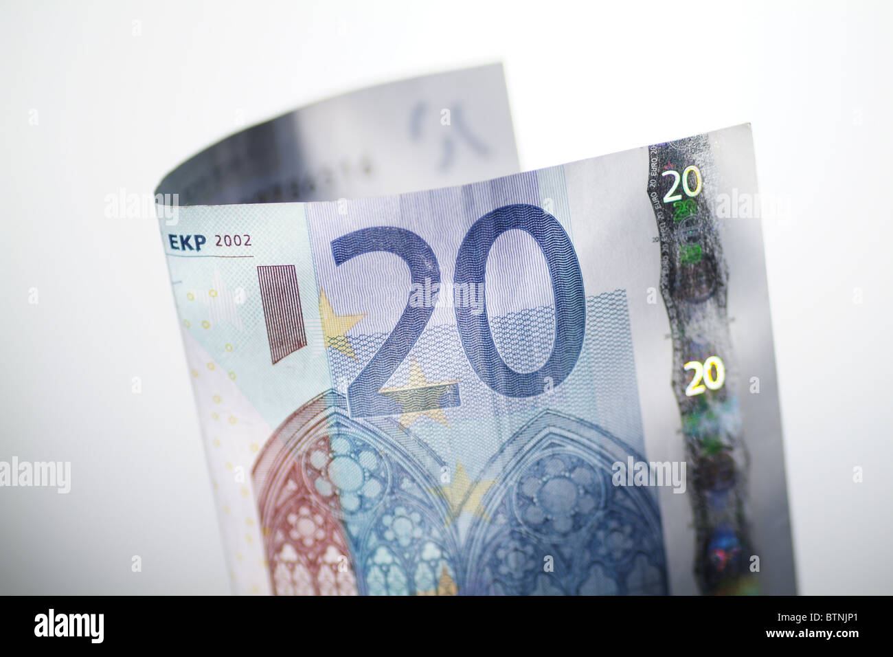 Una ventina di Euro nota Foto Stock