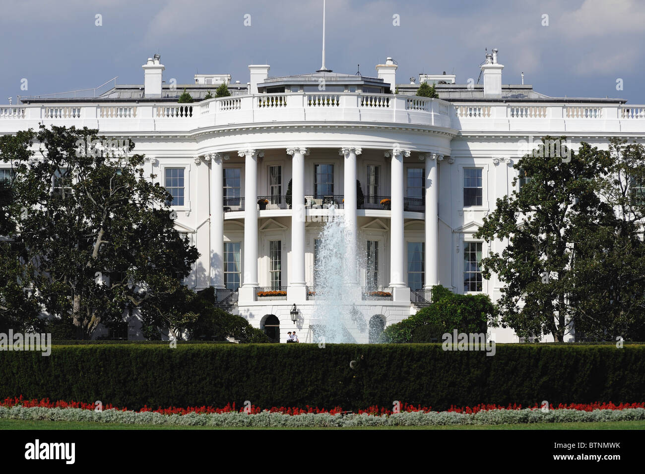 Facciata sud della Casa Bianca, 1600 Pennsylvania Avenue, Washington, Distretto di Columbia, Stati Uniti d'America - Washington DC Foto Stock