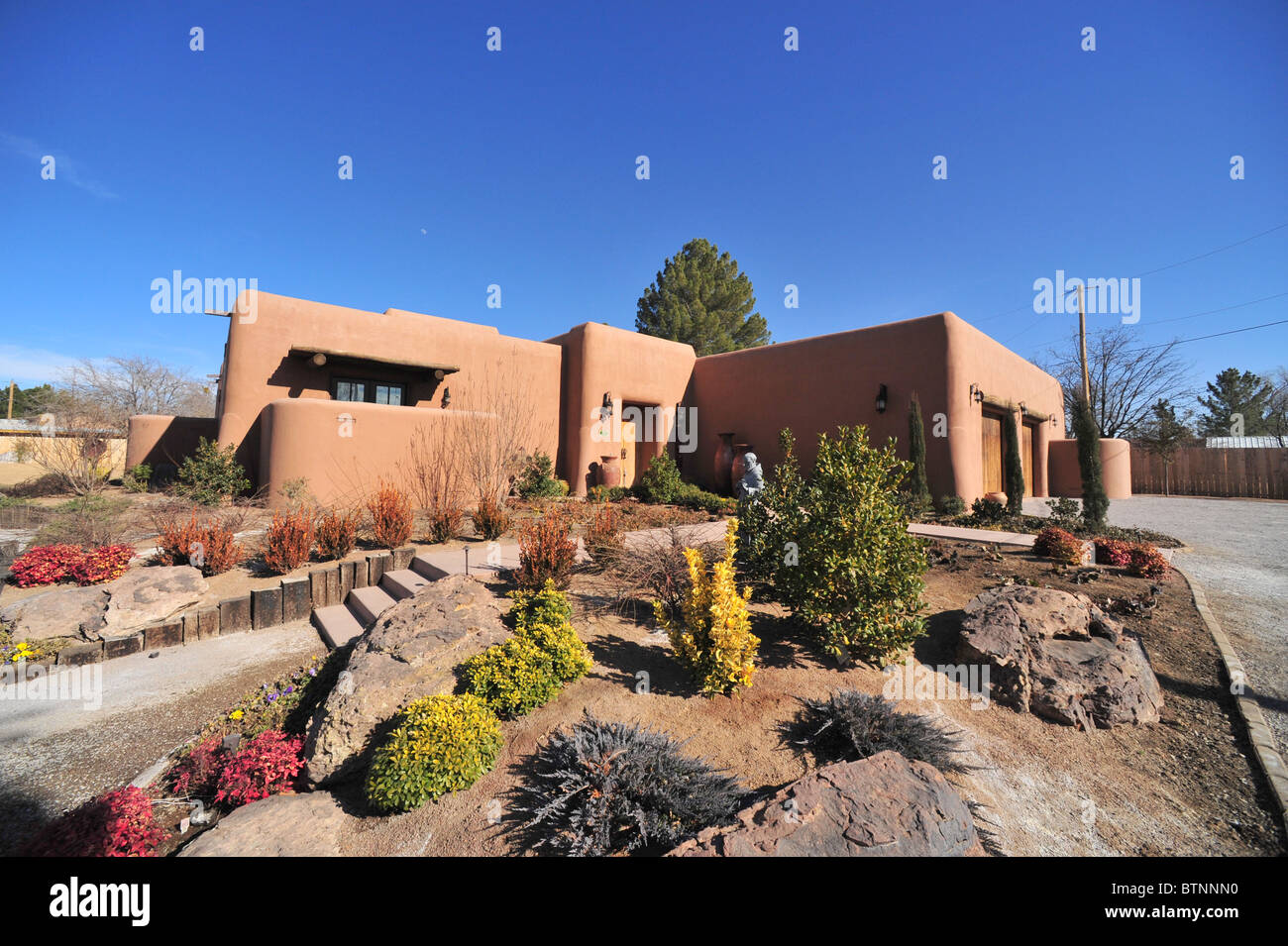 Adobe home in New Mexico,STATI UNITI D'AMERICA. Foto Stock
