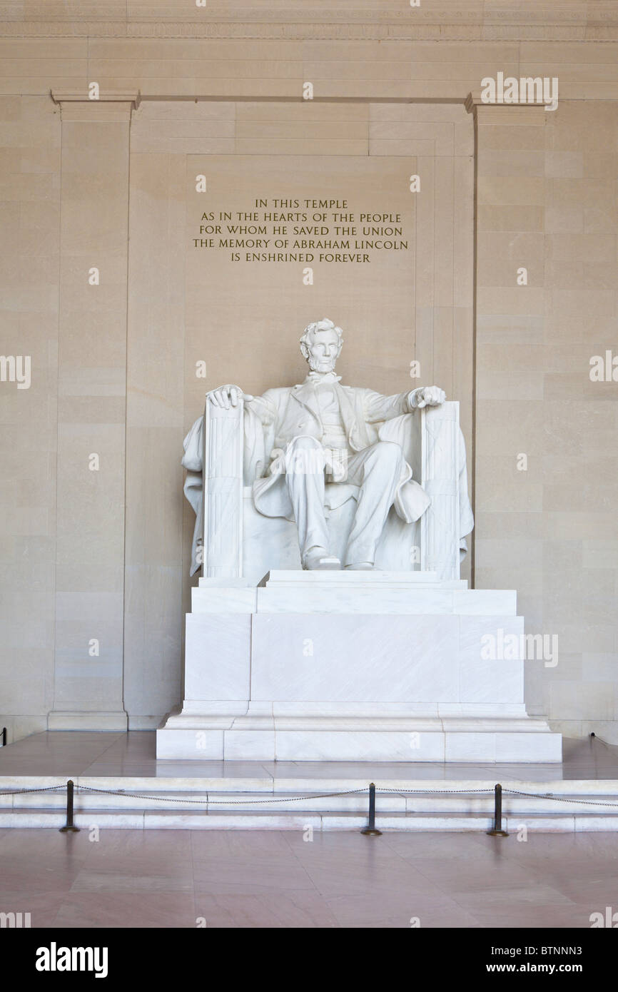 Washington DC - Settembre 2009 - il Lincoln Memorial a Washington DC Foto Stock