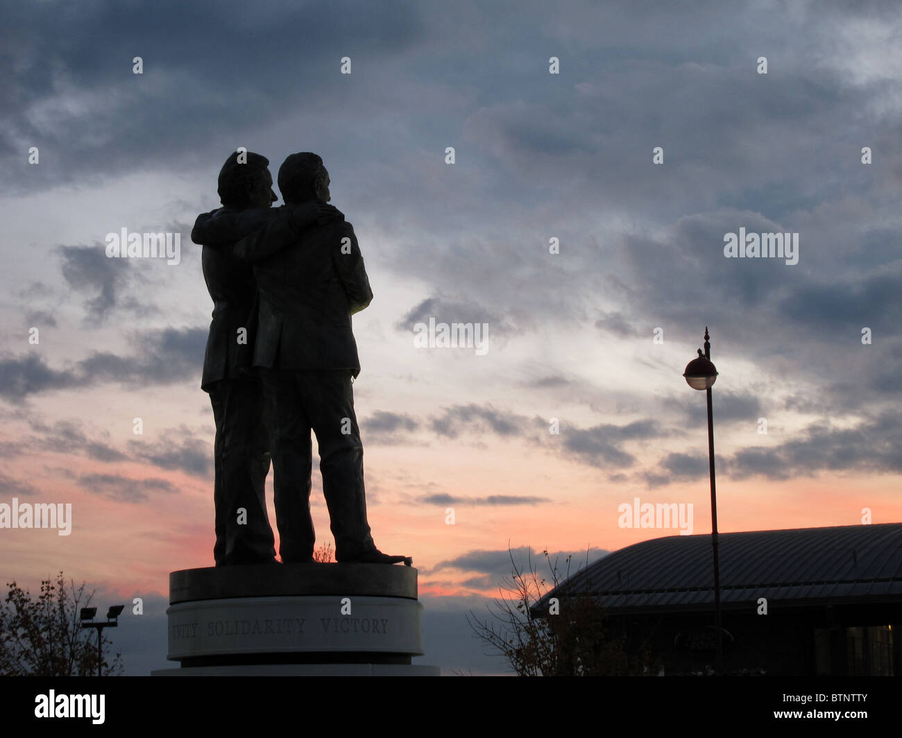 Brian Clough e Peter Taylor statua fuori Pride Park Foto Stock
