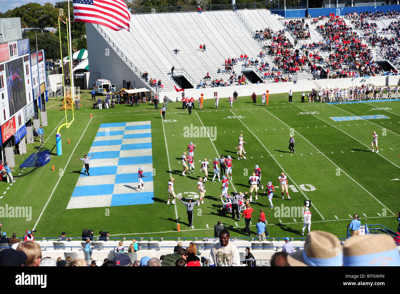 Gioco di calcio, Citadel vs. Elon College Foto Stock