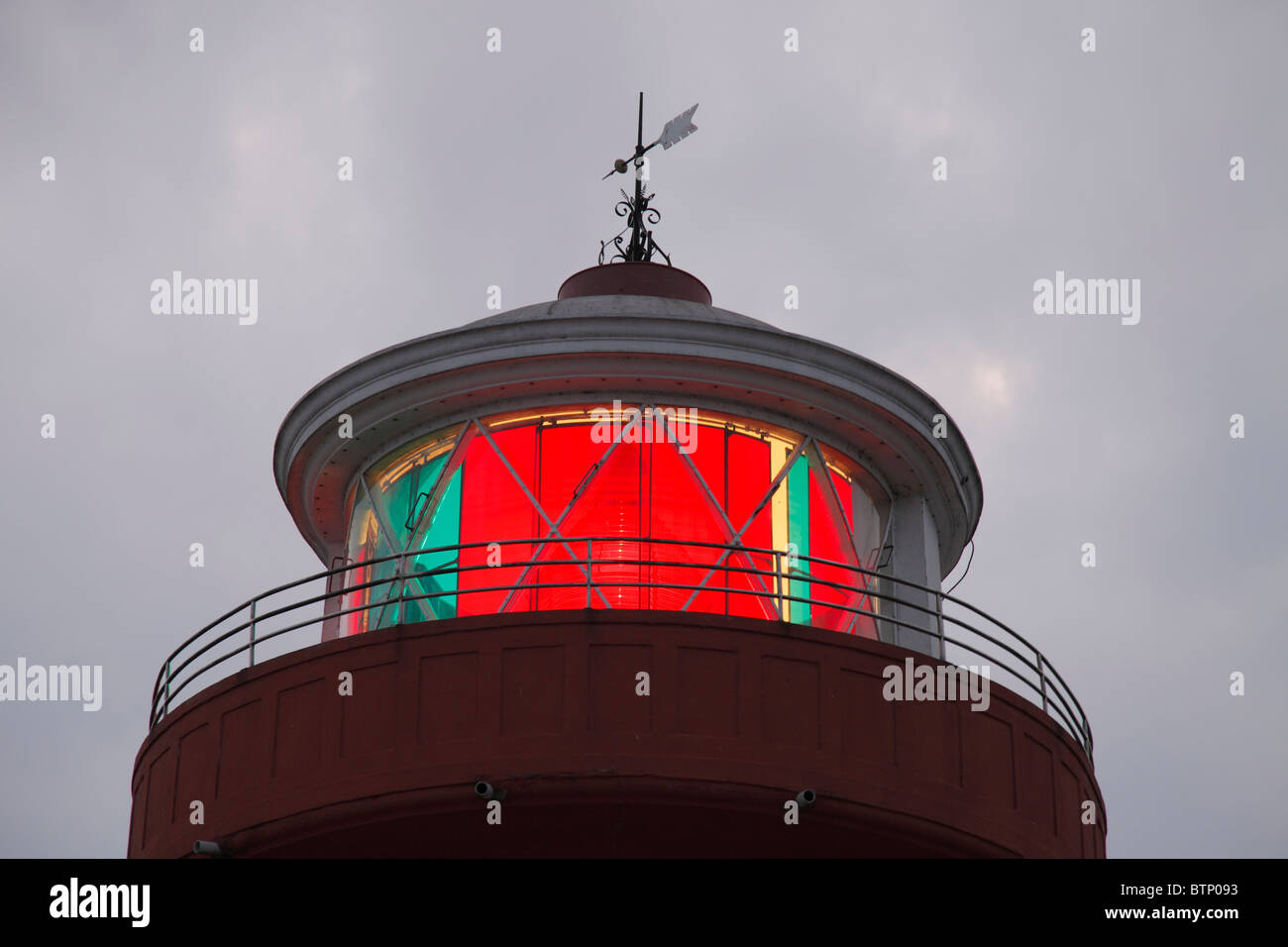 Faro Hov su Langeland Foto Stock