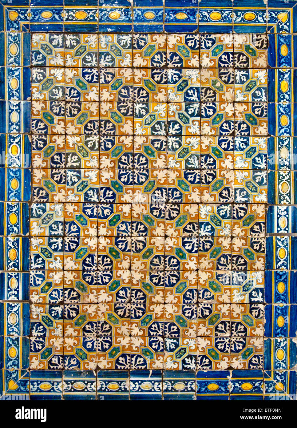 Xvii secolo piastrelle, Museu Nacional do Azulejo, Lisbona, Portogallo Foto Stock