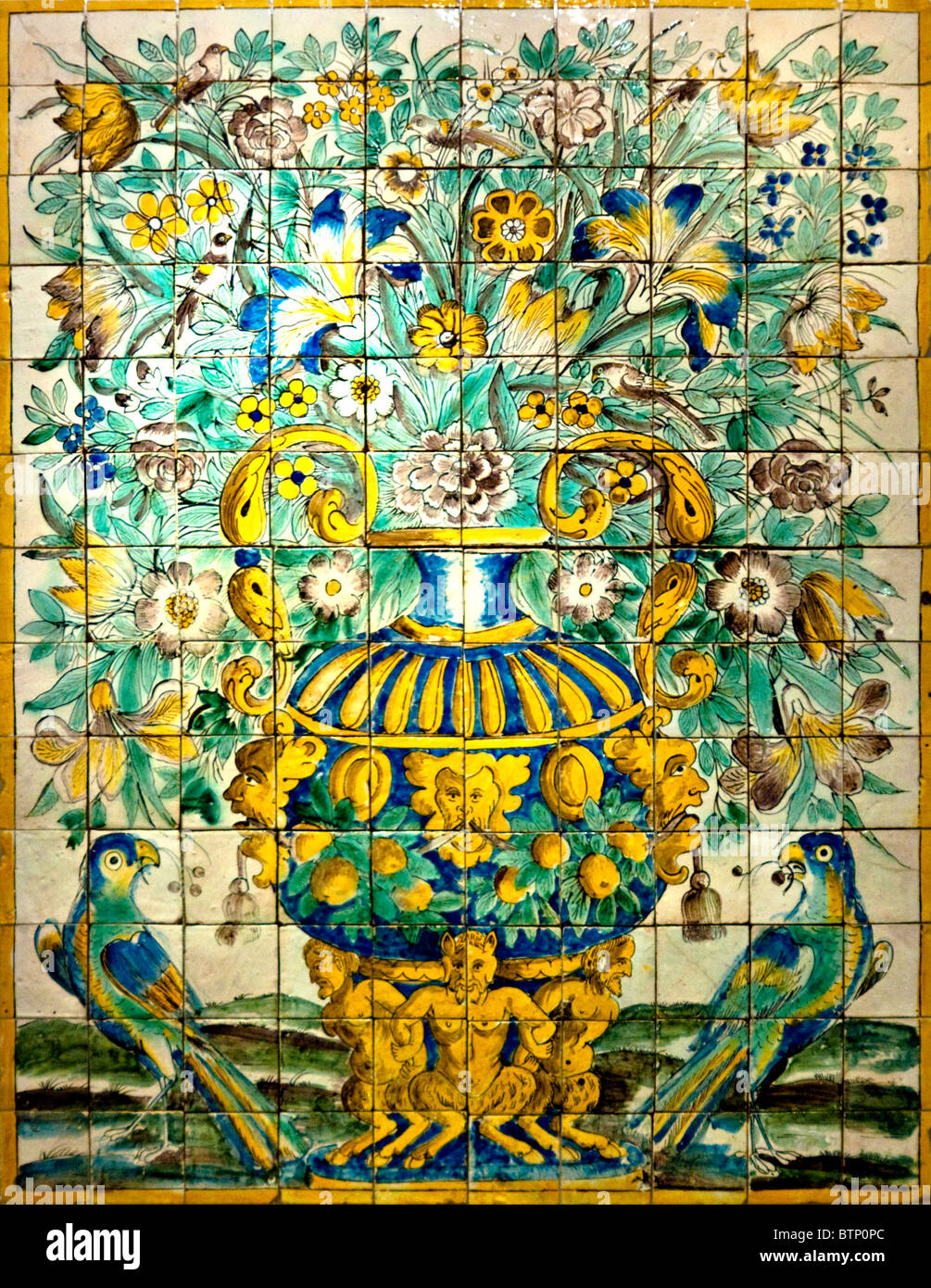 Xvi secolo piastrelle, Museu Nacional do Azulejo, Lisbona, Portogallo Foto Stock