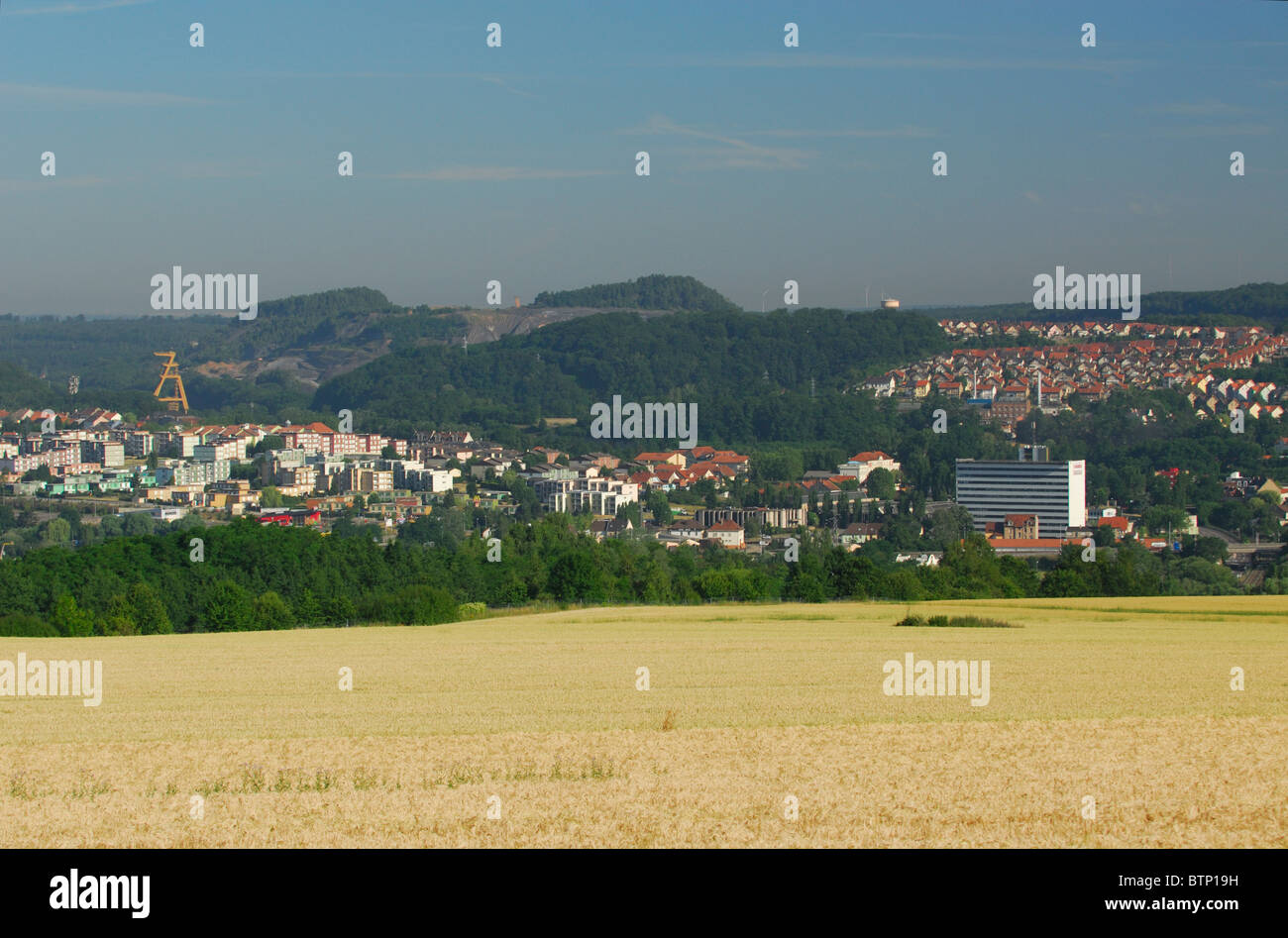 Freyming Merlebach città è stata la capitale francese della industria carboniera durante il ventesimo secolo, della Mosella, regione Lorena, in Francia, in Europa Foto Stock