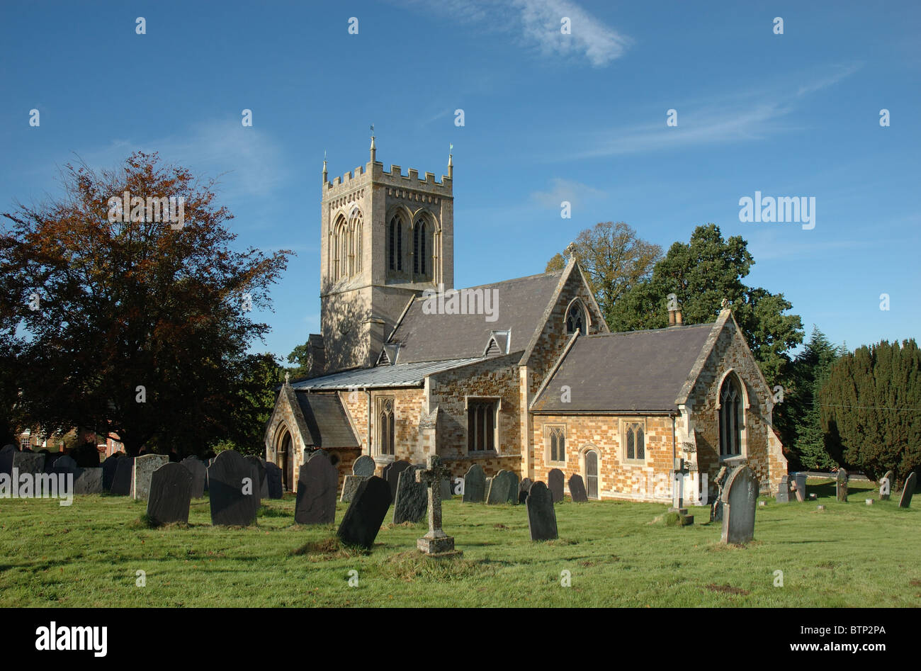 Santa Maria Vergine Chiesa, Weston da Welland, Northamptonshire, England, Regno Unito Foto Stock