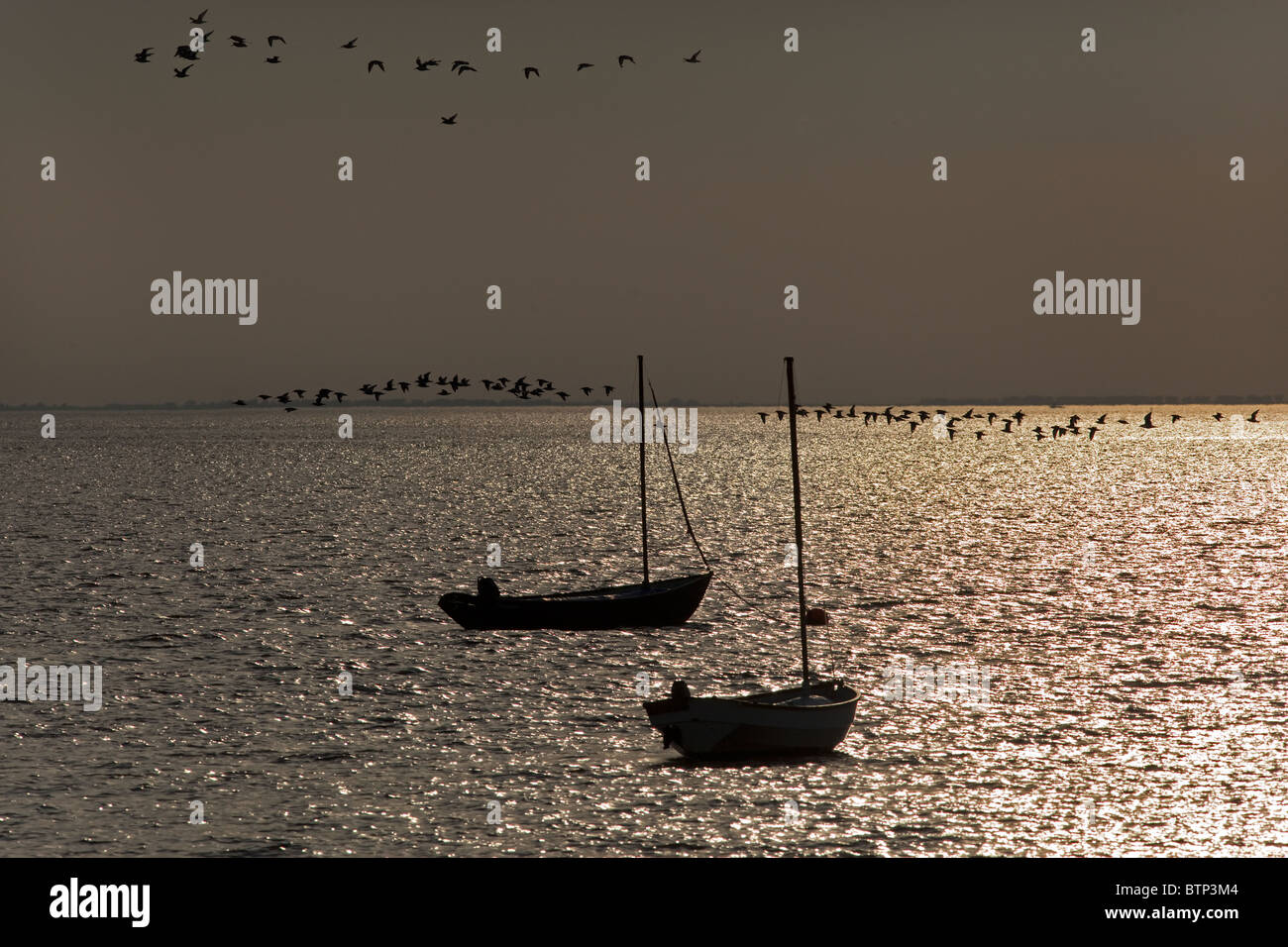 Barche sul lavaggio a Hunstanton Norfolk Foto Stock