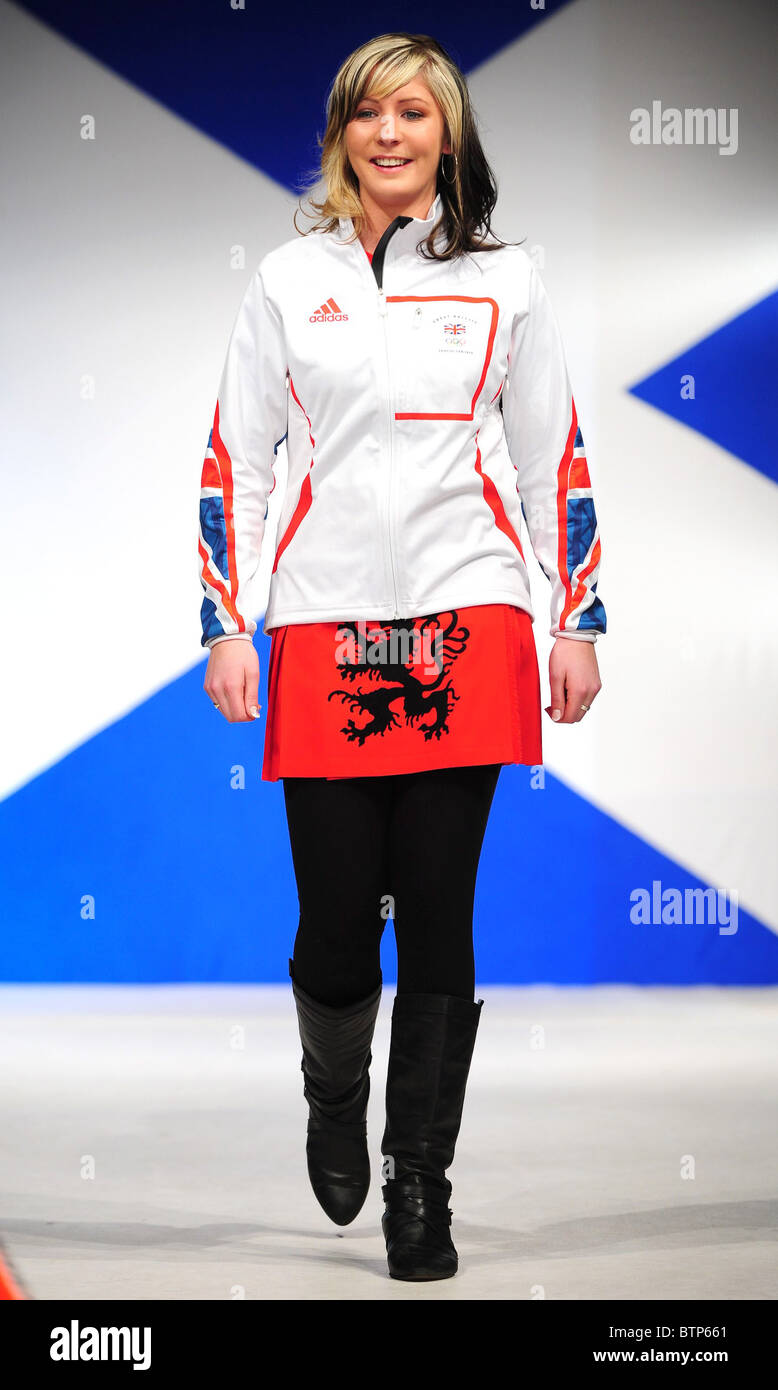 Vestito di Kilt Scottish Fashion Show beneficio per gli amici della Scozia organizzazione Foto Stock