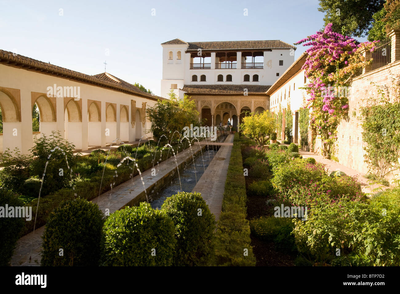 Giardini, Alhambra Palace, Granada, Andalusia Foto Stock