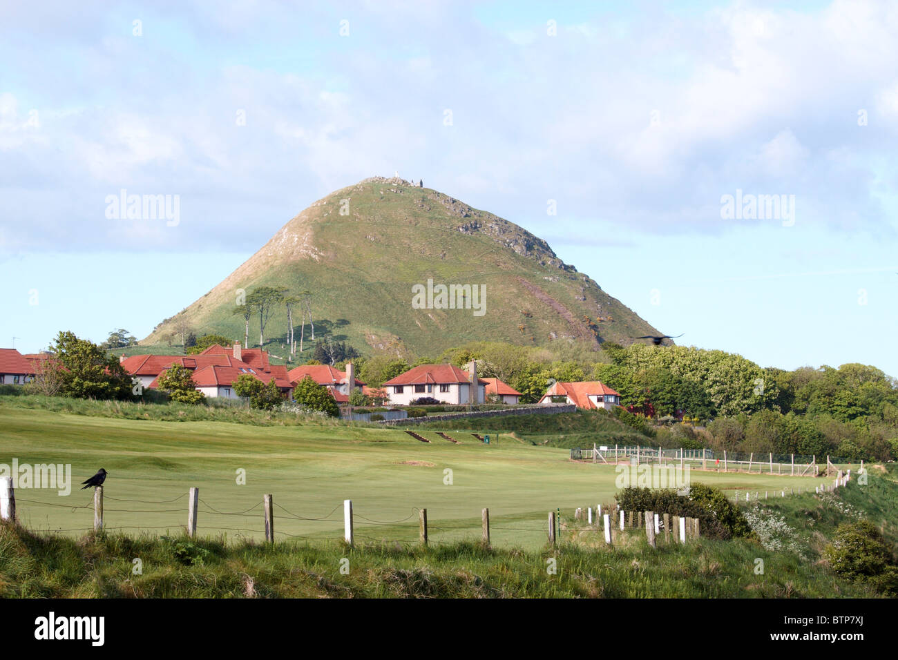 La Scozia, North Berwick diritto, vista del paesaggio e case Foto Stock