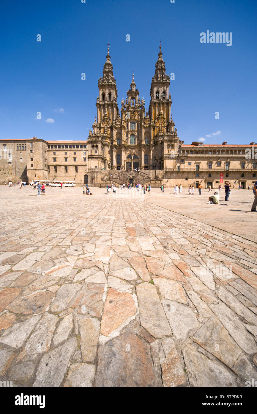 La Cattedrale di Santiago de Compostela, Galizia, Spagna Foto Stock
