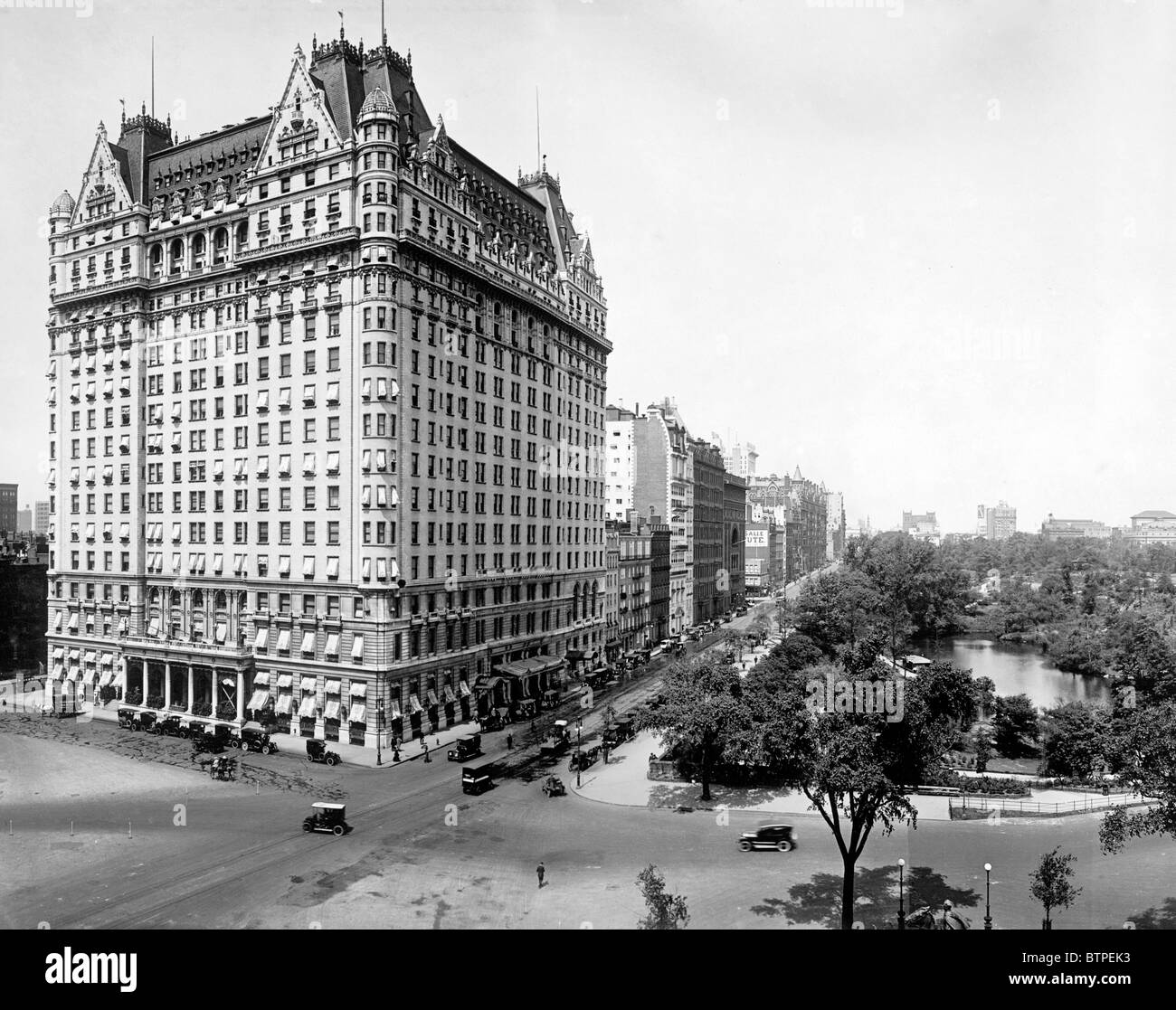 L'Hotel Plaza e Central Park, New York, N.Y. , Circa 1905 Foto Stock