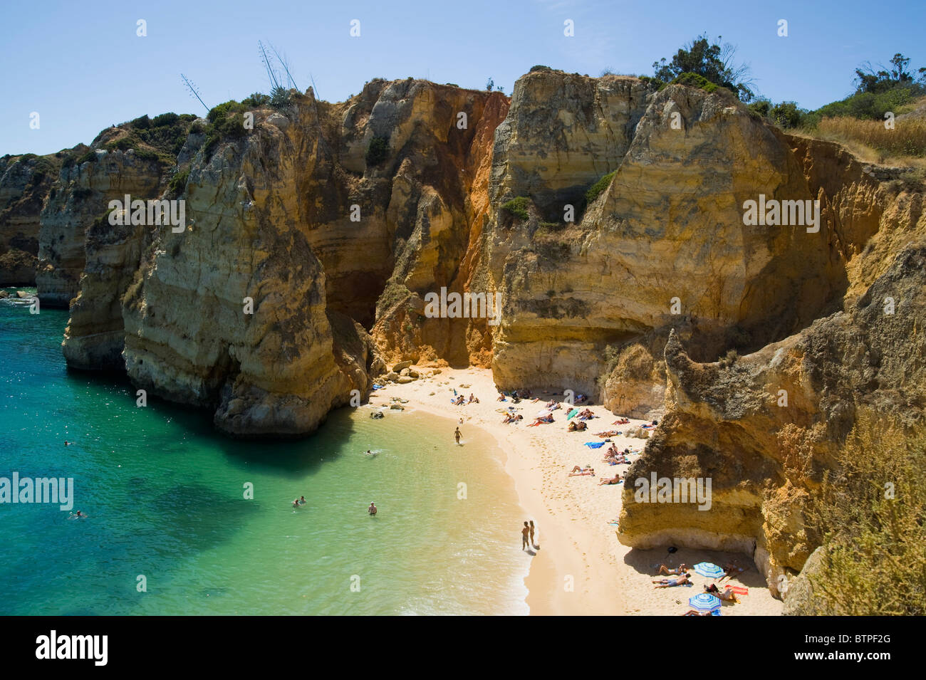 Praia da Dona Ana, Spiaggia, Lagos, Algarve, Londra Foto Stock