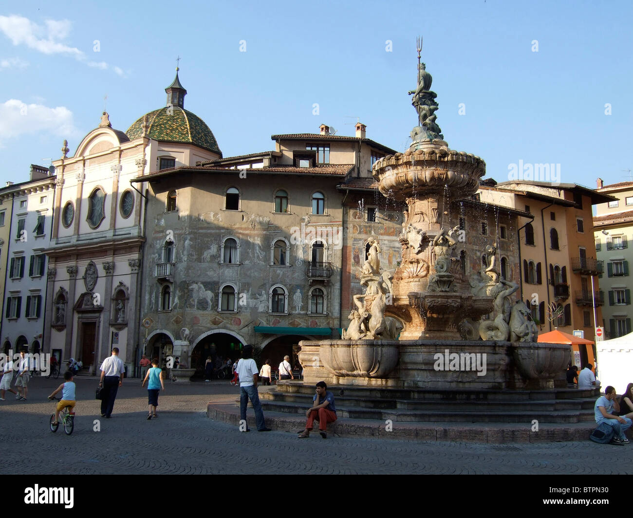 L'italia, trentino, trento, fontana di Nettuno Foto Stock