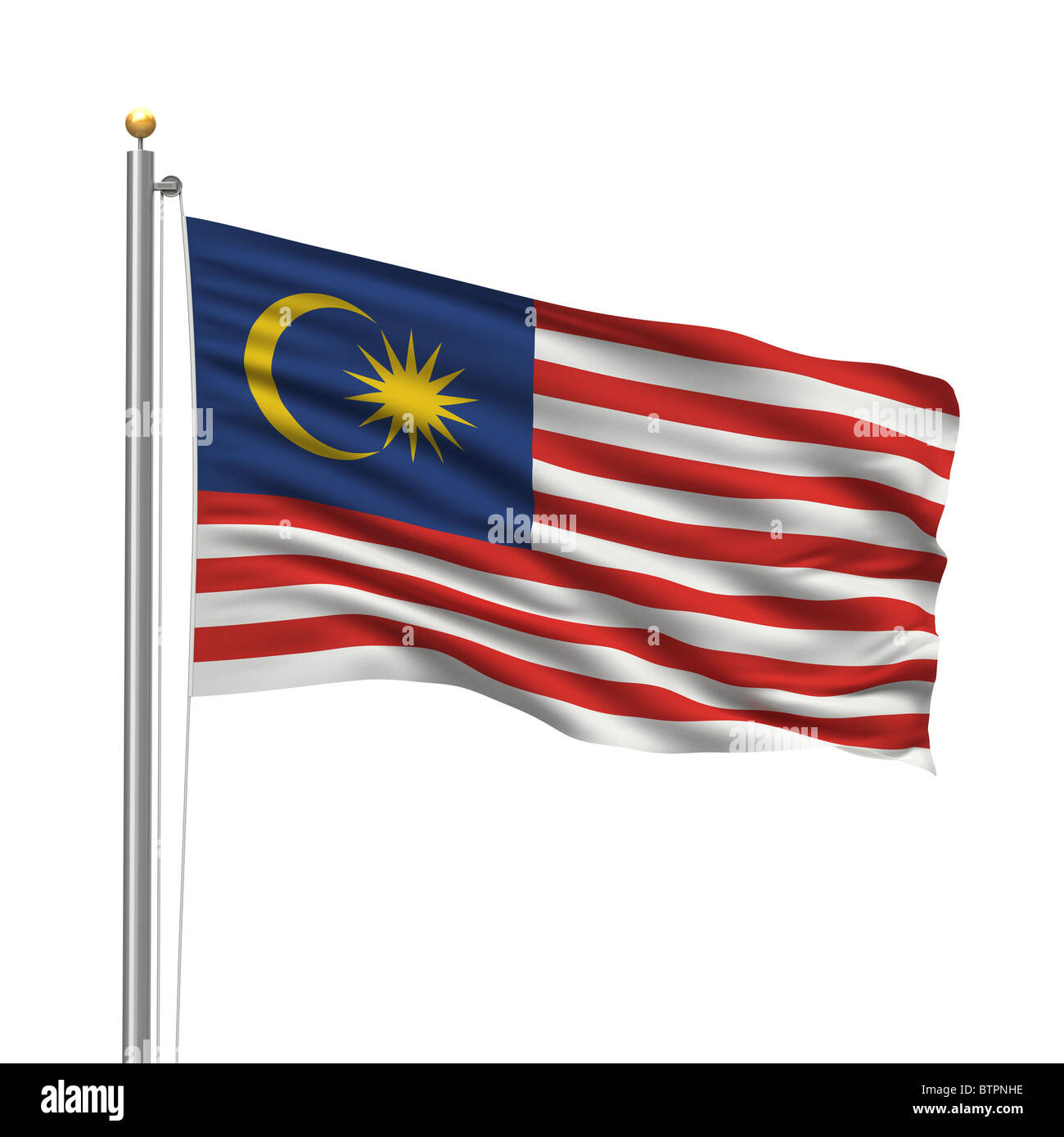 Bandiera della Malesia Foto Stock