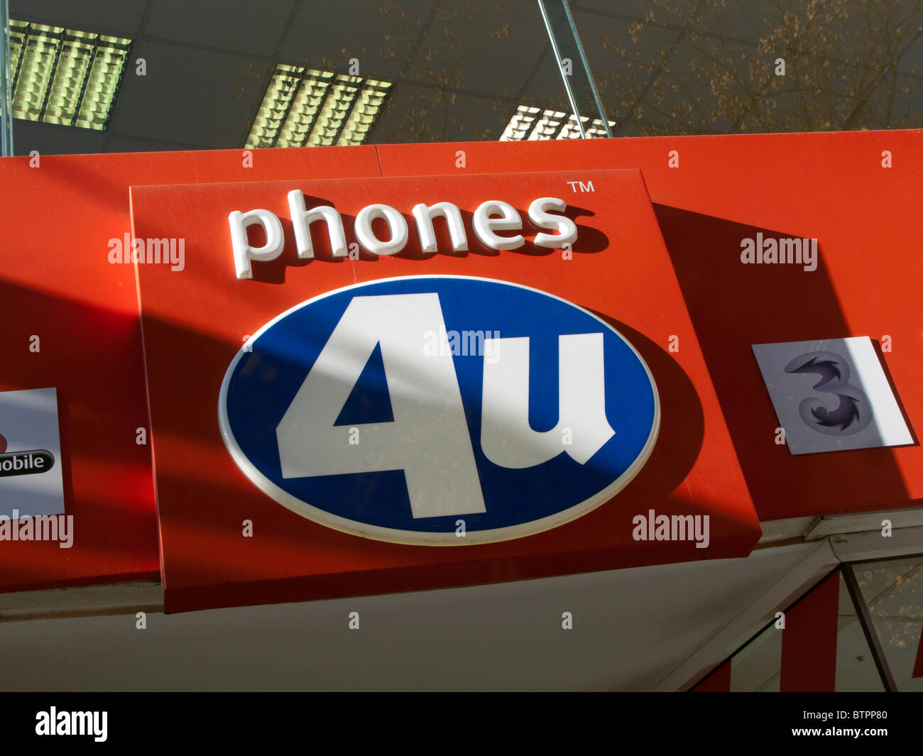 Telefoni cellulari 4u segno e il logo Foto Stock