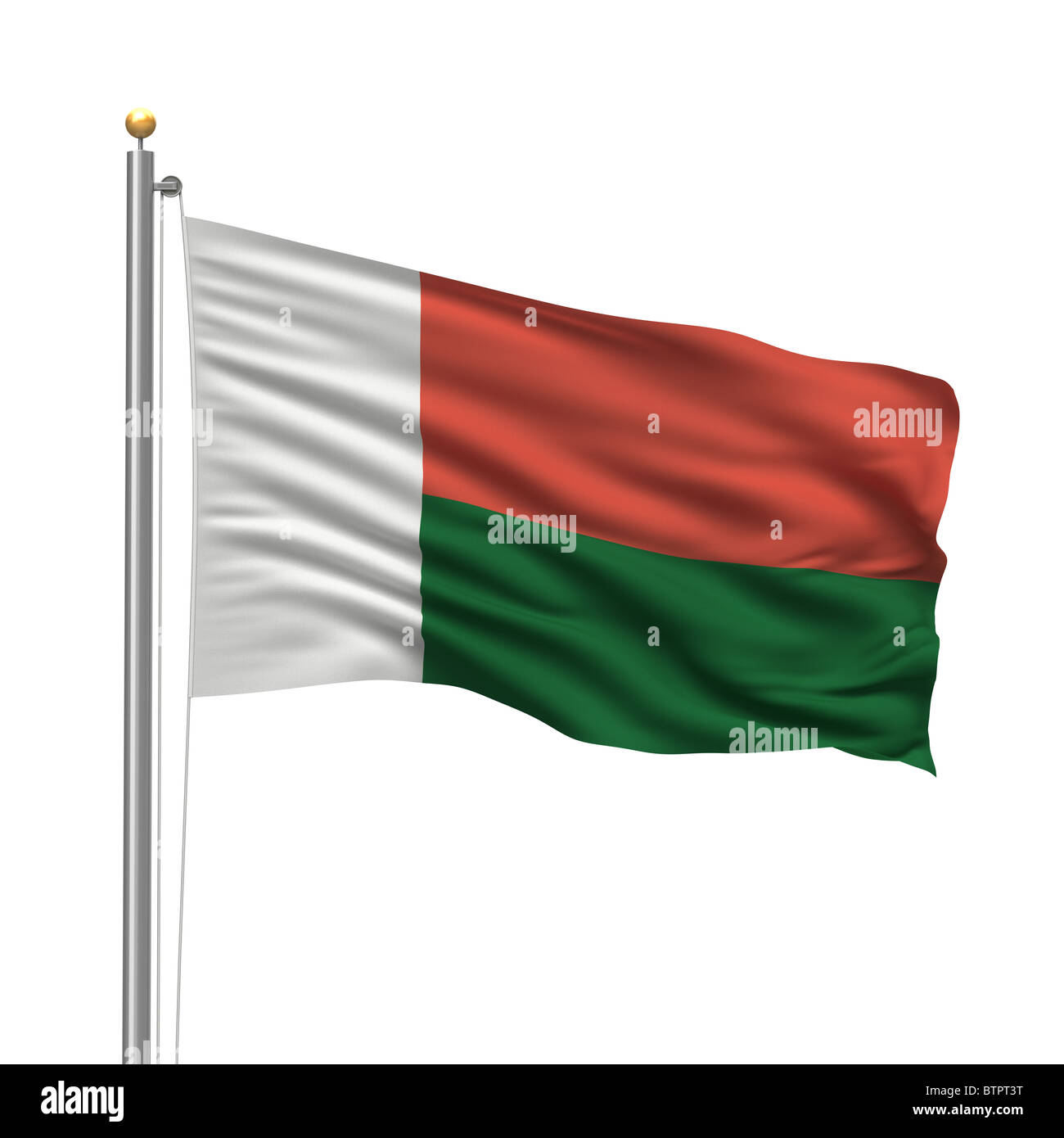 Bandiera del Madagascar Foto Stock