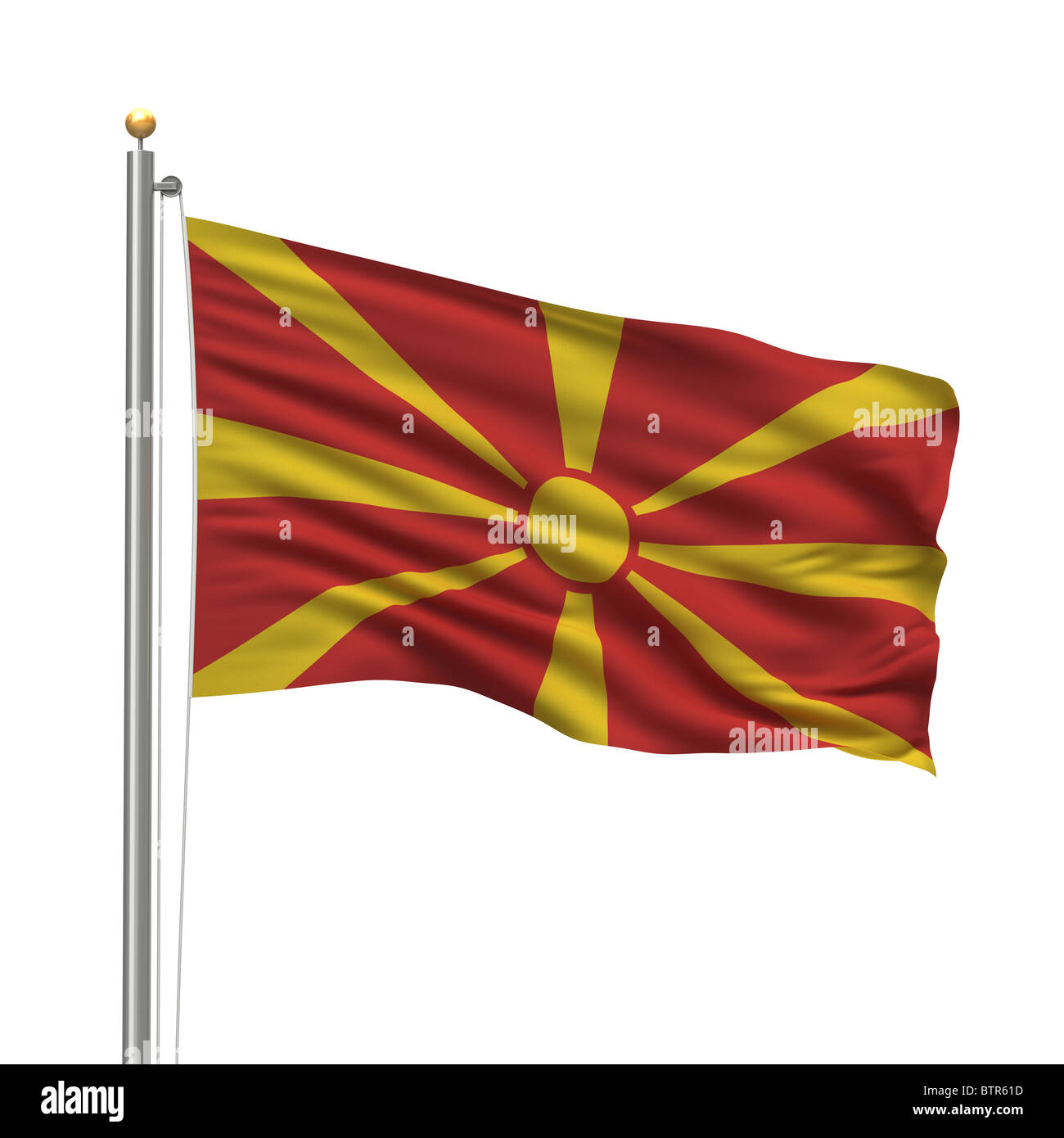 Bandiera della Macedonia Foto Stock