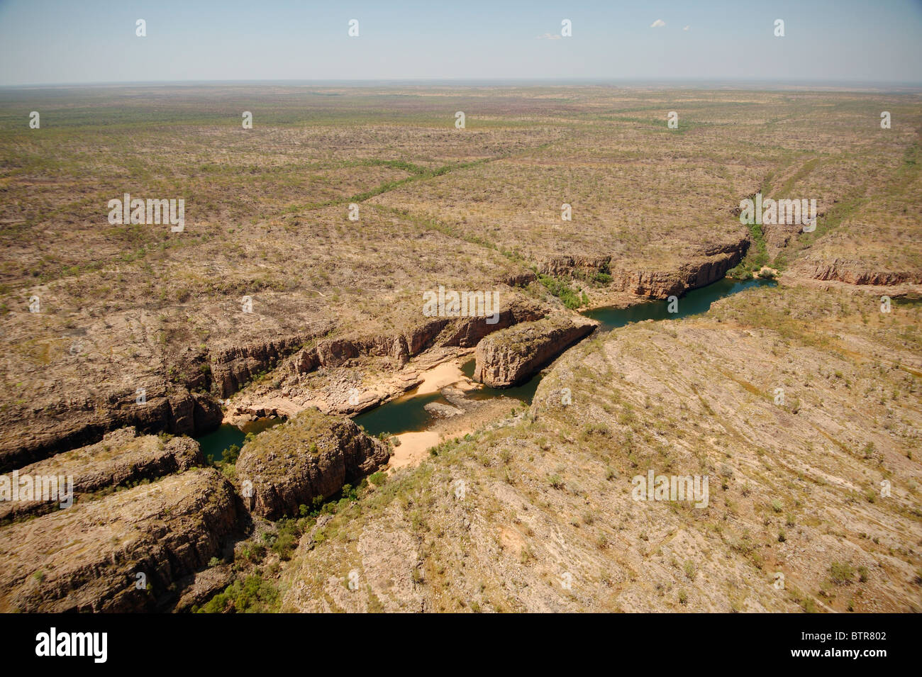 Australia, Katherine Gorge, Nitmiluk National Park, visualizzazione del flusso e del paesaggio Foto Stock