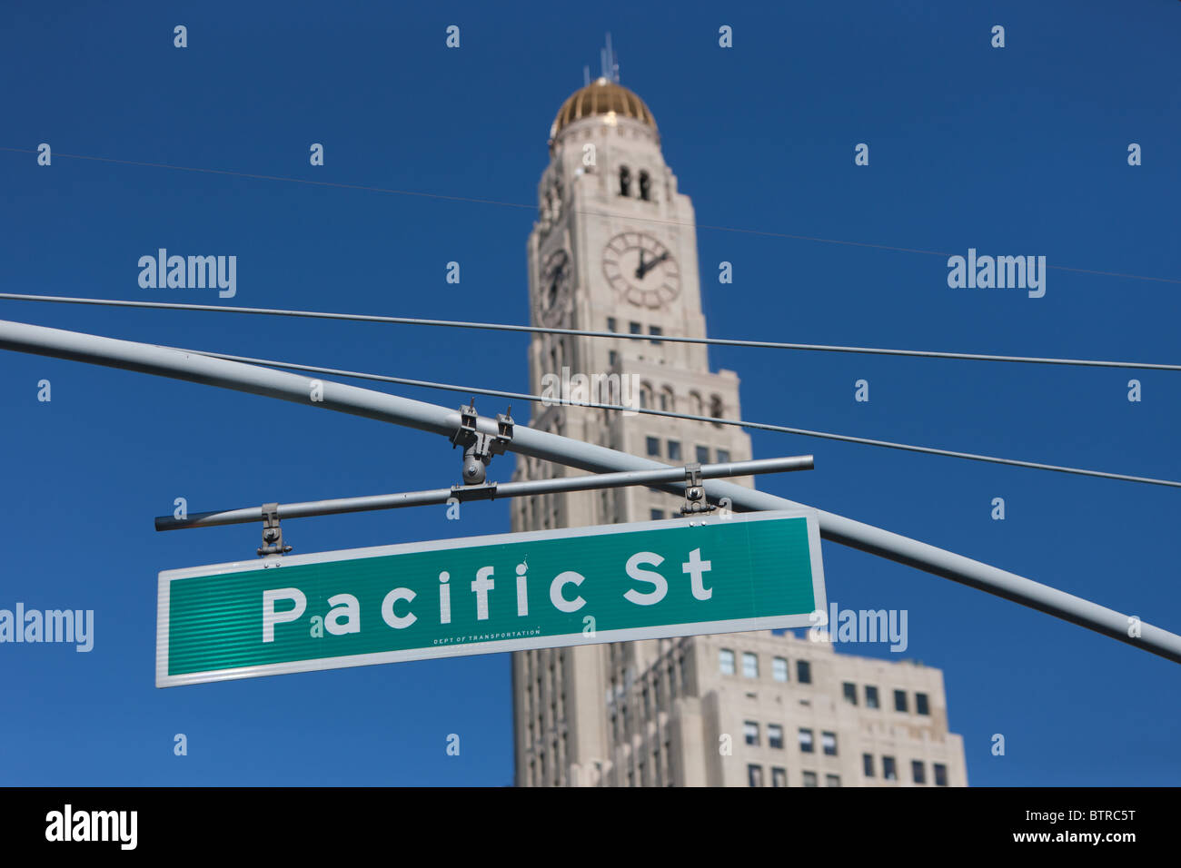 Il Williamsburgh Savings Bank torre (1 Hanson posto) in Fort Greene sezione di Brooklyn, New York. Foto Stock