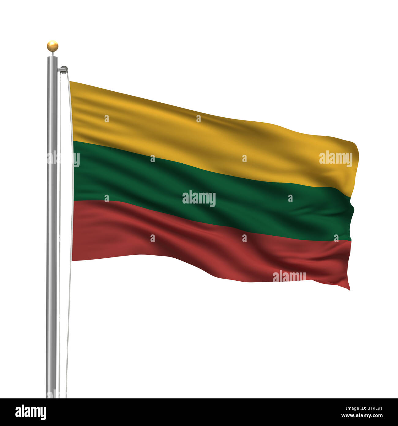 Bandiera della Lituania Foto Stock