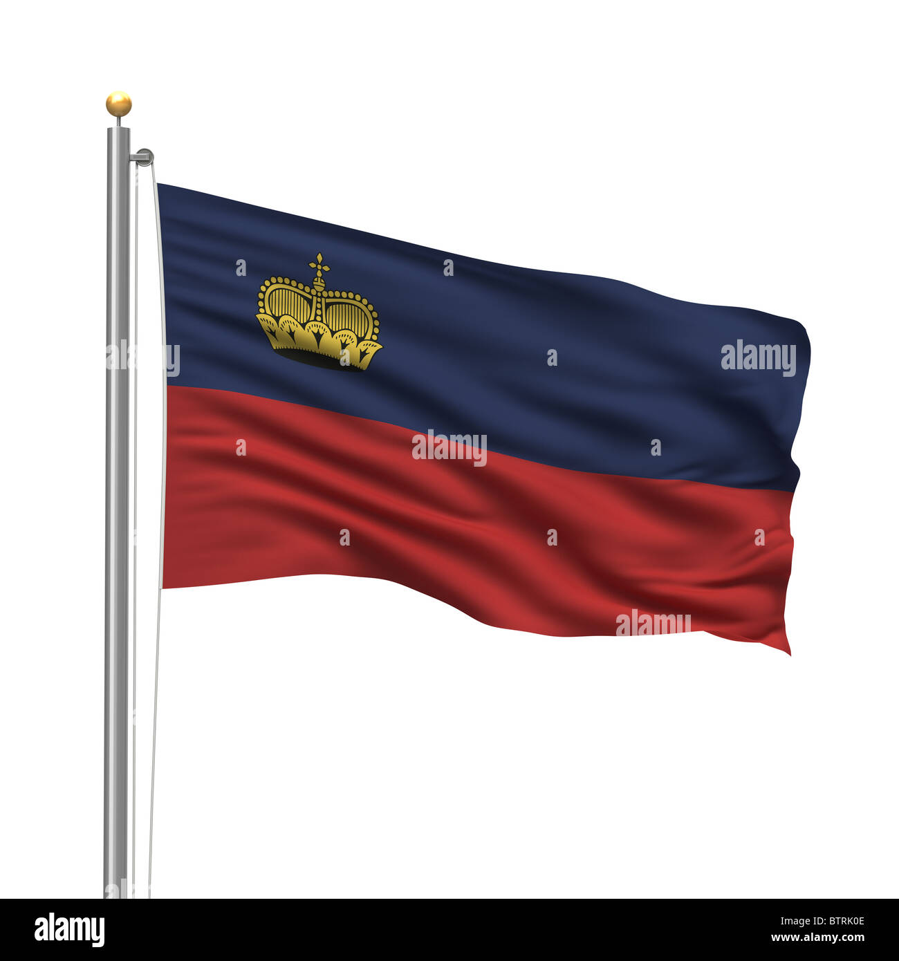 Bandiera del Liechtenstein Foto Stock