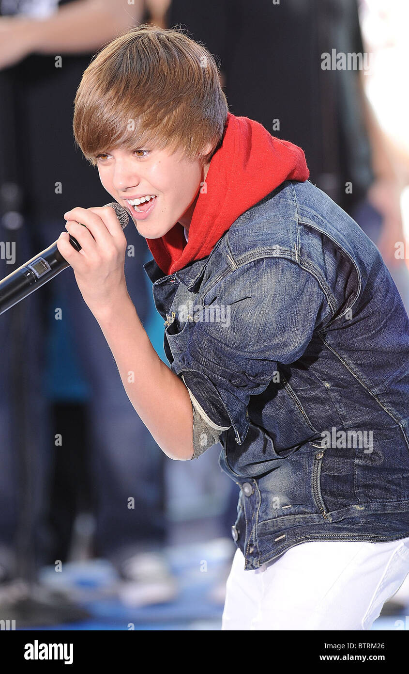 La NBC Today Show Concerto con Justin Bieber Foto Stock
