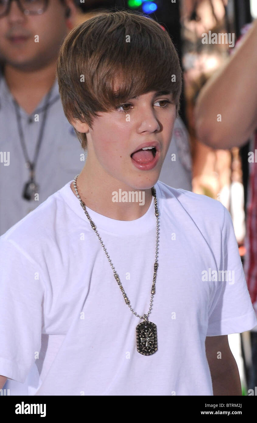La NBC Today Show Concerto con Justin Bieber Foto Stock