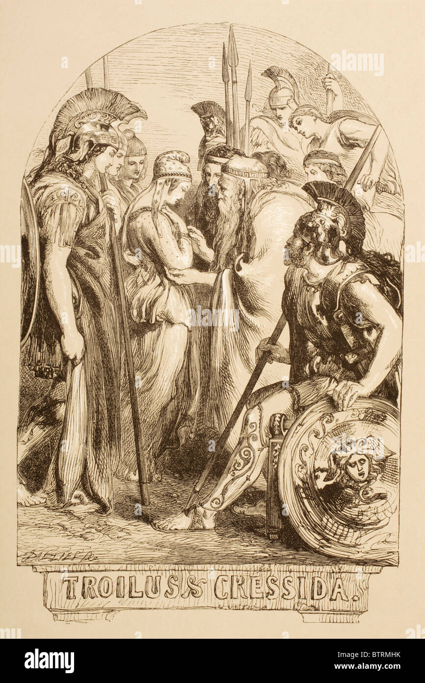 Illustrazione per Troiolo & Cressida da William Shakespeare. Foto Stock