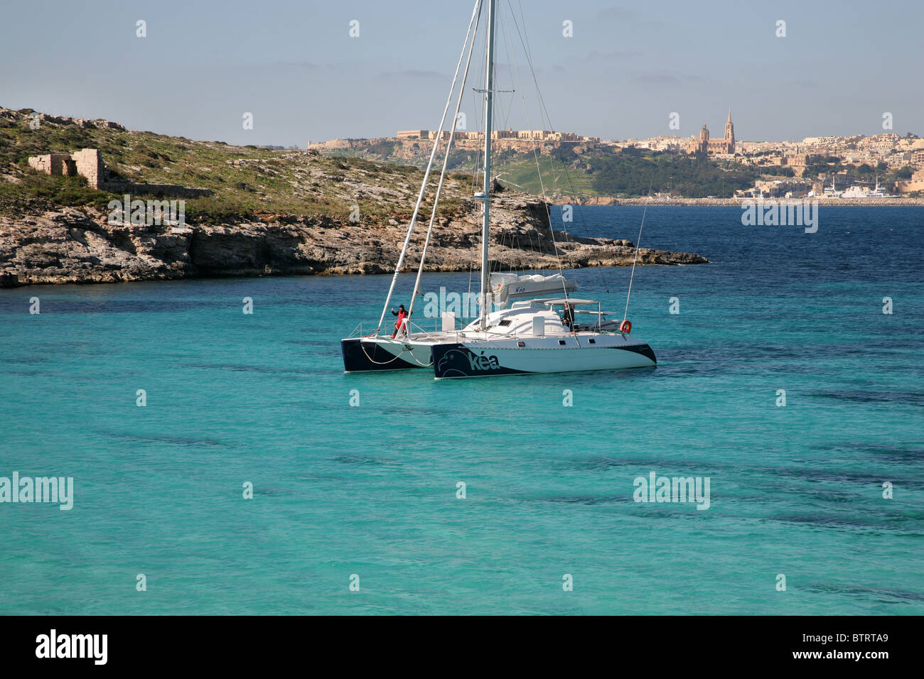 La Blue Lagoon, Gozo, Malta Foto Stock