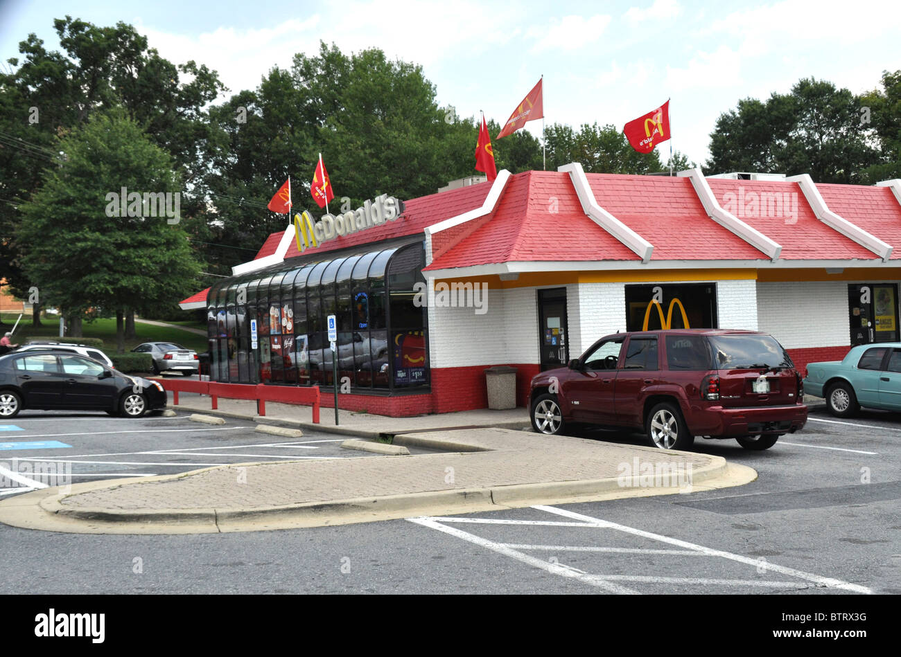 McDonalds Drive in ristorante a Berwyn Heights, Maryland, Stati Uniti d'America Foto Stock