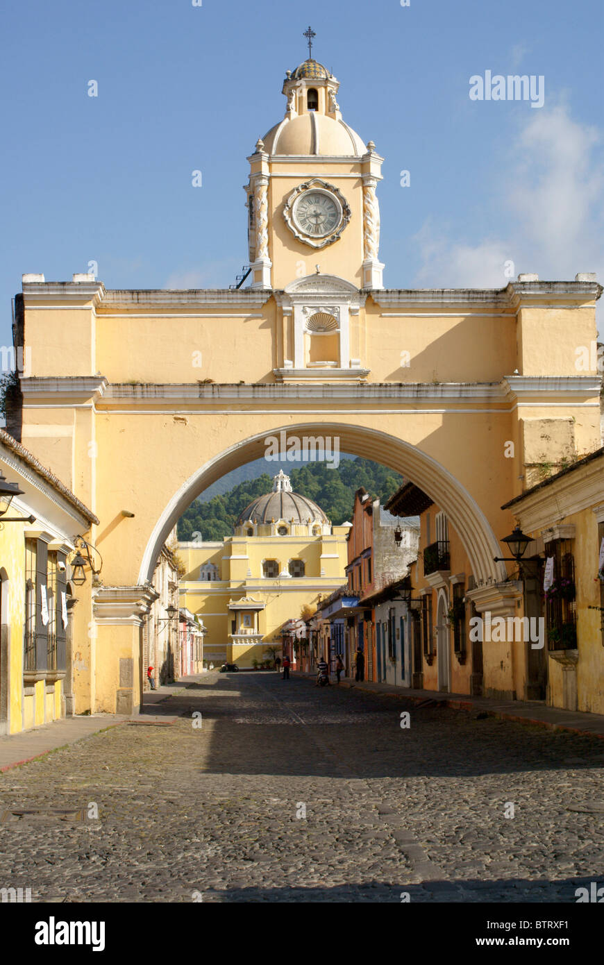 L'Arco de Santa Catarina o Arco di Santa Caterina a Antigua, Guatemala. Antigua è un sito patrimonio mondiale dell'UNESCO. Foto Stock