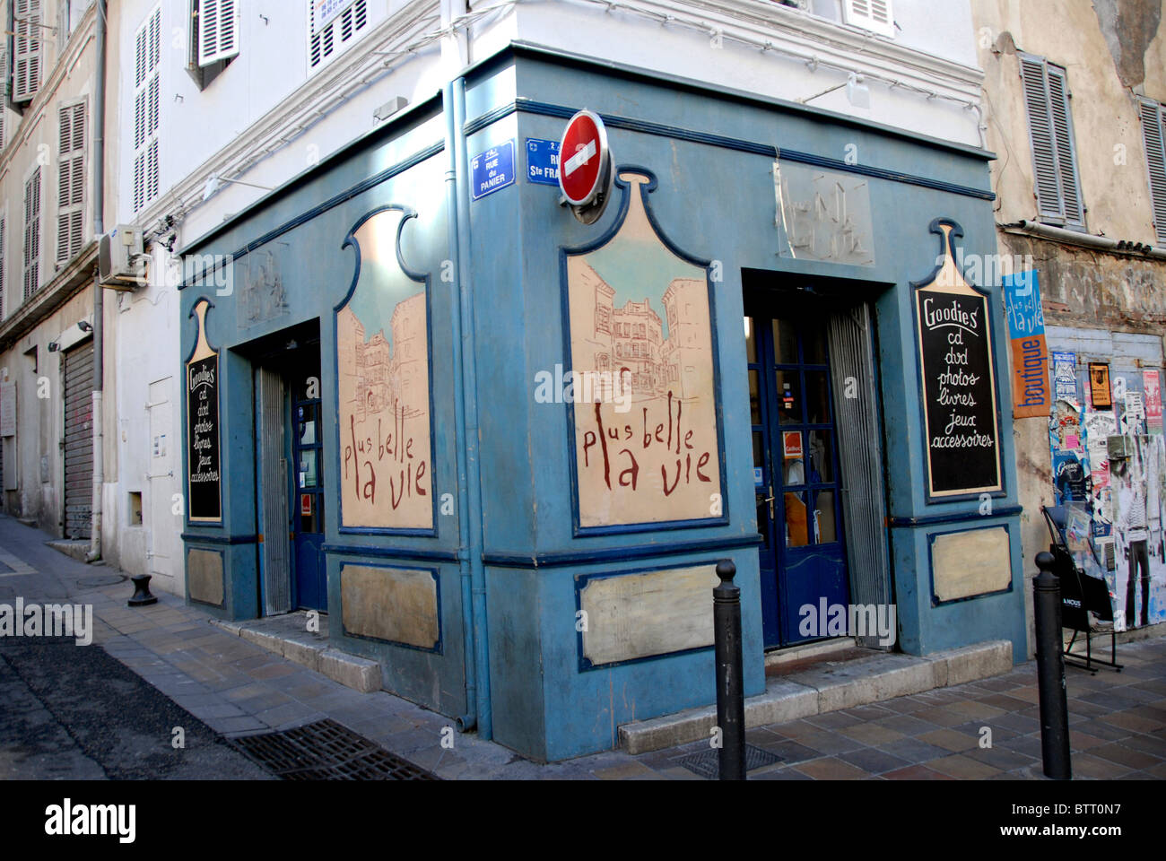 Store di ' Plus Belle La Vie ' film della televisione, Marsiglia, Bouches du Rhone, Francia Foto Stock