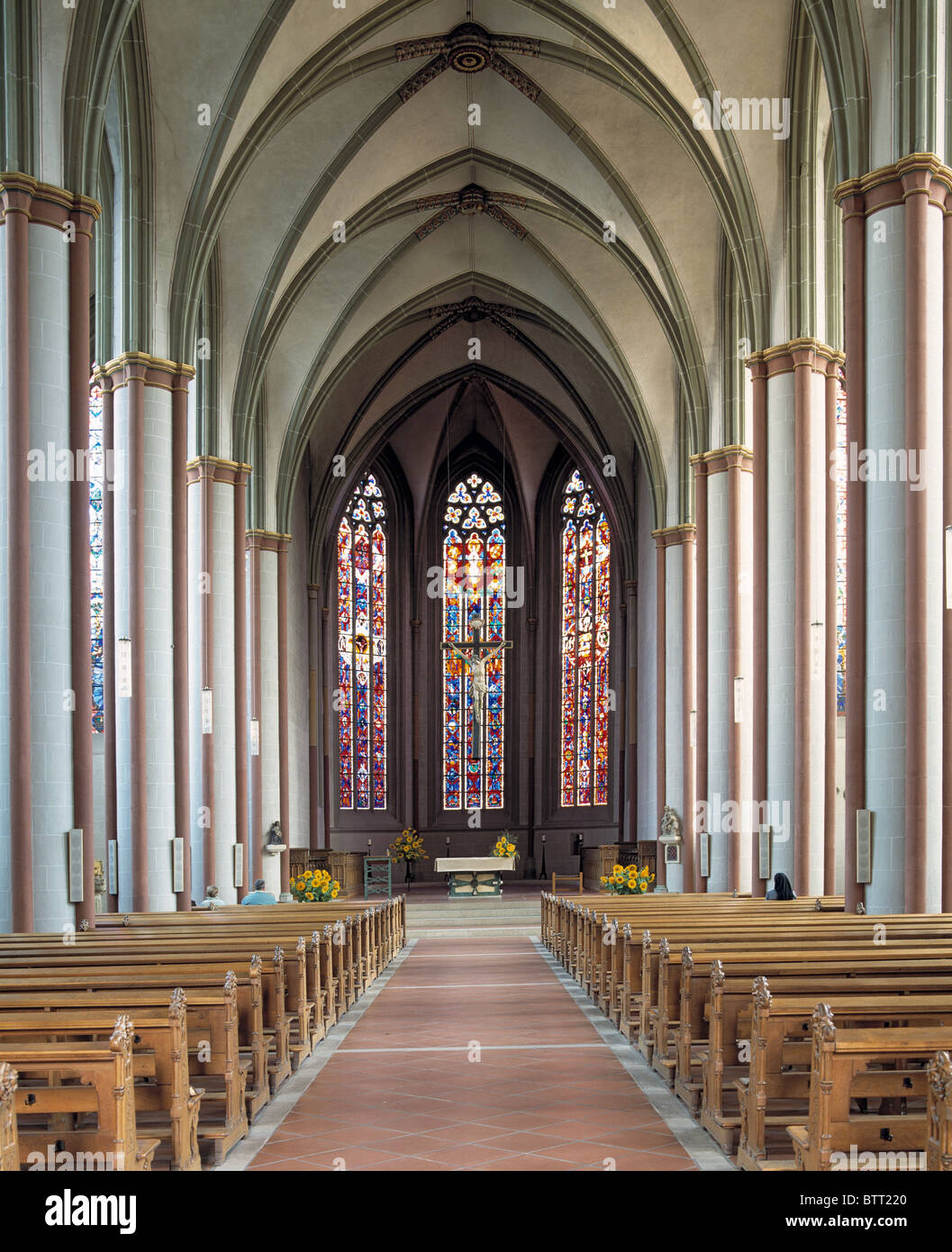 Innenansicht der Kirche Liebfrauen-Ueberwasser in Muenster, Westfalen, Renania settentrionale-Vestfalia Foto Stock